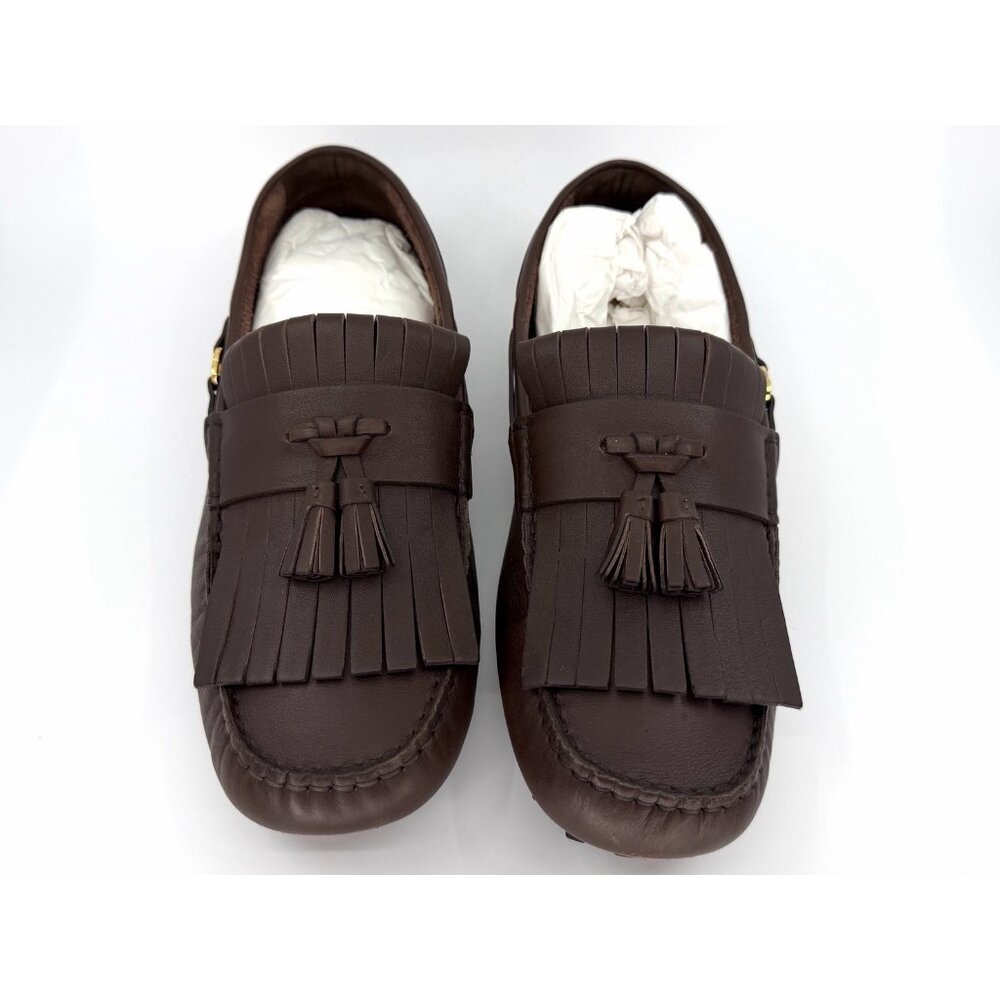 Gucci Shoes Mens Driver Interlocking G Logo Leather Moccasins Italy US Size 12 - Picture 5 of 16